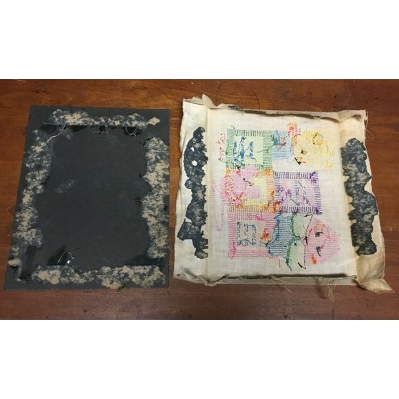 1972 Vtg Cross Stitch Birth Sampler by Paragon to Re-Purpose - Picture 5 of 6